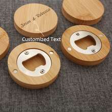 5pcs/10pcs/20pcs/30pcs Customized Magnetic Wooden Round Bottle Opener, Wedding Gift, Guest Favors, DIY Text, Name, Blessing, Bottle Opener, Suitable For Wedding, Party, Bar, Gift For Father,Multi-Functional, Ornamental,Reusable,Exquisite,Stylish,High-Quality,Colorful,Modern,Custom,Personalized,Unique,Ideal Gifts For Him,Ideal Gifts For Her,Boyfriend,Dad,Girlfriend,Mom,Family,Friends,Tea Room,Home,Garden,Office,For Anniversaries,For Valentine's Day,For Mother's Day,For Birthdays,For Father's Day,For Graduation,For Weddings,For Housewarming