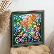 1 bộ 5D DIY Bộ tranh kim cương có họa tiết hoa với các tinh thể hình tròn và độc đáo, Không khung, Trang trí nghệ thuật khảm kim cương thủ công, Nghệ thuật trang trí tường nhà và thủ công, Quà tặng sáng tạo - Nhiều màu - Xem 8