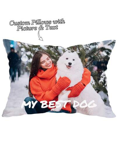 1 Vỏ gối trang trí in hình và chữ theo yêu cầu, tự thiết kế, cá nhân hóa cho gia đình, cặp đôi, bạn bè, thú cưng. In một mặt, thích hợp cho các bữa tiệc ngày lễ, Ngày của Mẹ, Ngày của Cha, Lễ Tạ ơn, phòng khách, ghế sofa, phòng ngủ, mọi mùa, quà tặng Giáng sinh.