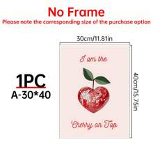 1 件 I Am The Cherry On Top - 迪斯科心樱桃海报 - 有趣而时髦的墙壁艺术 - 家庭厨房装饰艺术 - 客厅、卧室帆布墙壁装饰 - 彩色 - 查看 14