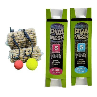 قطر 25 مم / 37 مم*5 م شبكة PVA لصيد السمك, أكياس PVA صلبة، شباك PVA، شبكة PVA قابلة لإعادة الملء