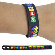 Adjustable Bracelet For Autistic People With Hearts - Negro - Ver 2