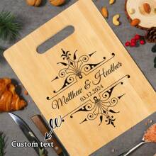 1 Peça Tábua de Corte, Tábua de Corte de Bambu, Tábua de Corte Personalizada, Tábua de Corte Criativa Personalizada, Utensílios de Cozinha, Decoração de Cozinha, Presente do Dia das Mães, Presente de Aniversário do Dia dos Pais