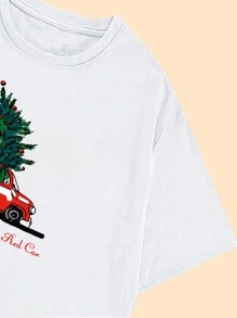 Cotton T-Shirt Christmas Style Comfort Premium Babylook T-Shirt Soft Breathable Summer - Kem - Xem 2