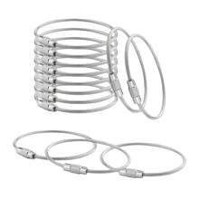 9/16/25 件钢丝钥匙扣线、不锈钢钥匙圈和钥匙链、男女收纳整理器、行李箱和旅行标签 - 銀色 - 查看 1