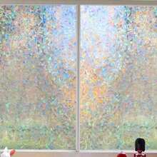 رمضان غشاء زجاج للنوافذ بشكل هلال القمر، للحماية الخصوصية، أسود داكن، شفاف ولكن ليس عديم اللون، مناسب للحمام وغرفة الاستحمام والمطبخ. سهل التطبيق، يمكن تركيبه بواسطة شخص واحد، التصاق إستاتيكي بدون غراء، مقاوم للماء والزيت والرطوبة والعفن، خالي من الروائح، يمكن تطبيقه على أي سطح ملس ومستوي، يمكن إلصاقه برش الماء، لا يترك بقايا عند إزالته - فيلم زجاجي لمشاهير الإنترنت - مشاهدة 5