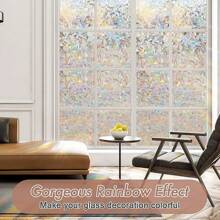 رمضان غشاء زجاج للنوافذ بشكل هلال القمر، للحماية الخصوصية، أسود داكن، شفاف ولكن ليس عديم اللون، مناسب للحمام وغرفة الاستحمام والمطبخ. سهل التطبيق، يمكن تركيبه بواسطة شخص واحد، التصاق إستاتيكي بدون غراء، مقاوم للماء والزيت والرطوبة والعفن، خالي من الروائح، يمكن تطبيقه على أي سطح ملس ومستوي، يمكن إلصاقه برش الماء، لا يترك بقايا عند إزالته - فيلم زجاجي لمشاهير الإنترنت - مشاهدة 3