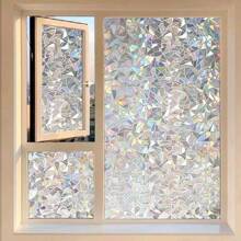 رمضان غشاء زجاج للنوافذ بشكل هلال القمر، للحماية الخصوصية، أسود داكن، شفاف ولكن ليس عديم اللون، مناسب للحمام وغرفة الاستحمام والمطبخ. سهل التطبيق، يمكن تركيبه بواسطة شخص واحد، التصاق إستاتيكي بدون غراء، مقاوم للماء والزيت والرطوبة والعفن، خالي من الروائح، يمكن تطبيقه على أي سطح ملس ومستوي، يمكن إلصاقه برش الماء، لا يترك بقايا عند إزالته - فيلم زجاجي لمشاهير الإنترنت - مشاهدة 1