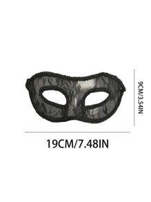 1 PIEZA Máscara de encaje a media cara para fiesta de damas, máscara de ojo para baile, máscara de princesa de encaje para festivales, adecuada para festivales, bailes y otras ocasiones, accesorio de pareja - Multicolor - Ver 3