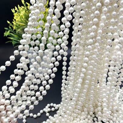 393 英寸/10 米珍珠链窗帘 DIY 花环 适用于婚礼装饰，防割，不会散架