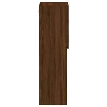 vidaXL Meuble TV avec LED Marron clair 30,5x30x102 cm
