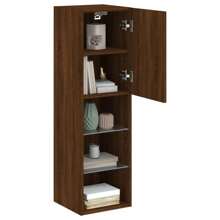 vidaXL Meuble TV avec LED Marron clair 30,5x30x102 cm