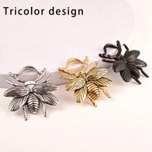 1pc 5mm Bee Ear Weights Hangers Pattern Ear Taper Stretcher Tunnel Plug Gauge Expanders Piercing Earring Body Jewelry - Bee-2 - View 3