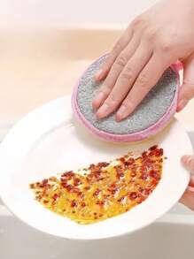 6/12 pièces Éponge de cuisine à double face, brosse pour lave-vaisselle