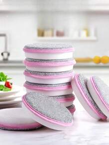 6/12 pièces Éponge de cuisine à double face, brosse pour lave-vaisselle