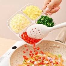 Multi-Compartment Divided Preparation Tray, Kitchen Tool For Storing, Organizing And Prepping Ingredients Like Scallion, Ginger, Garlic - Four-grid Dining Tray - View 5