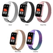 Correa compatible con Xiaomi Mi Band 8 Pulsera activa para MiBand Banda inteligente 8 Activa Correa de metal de acero inoxidable compatible con la correa Redmi Band 2