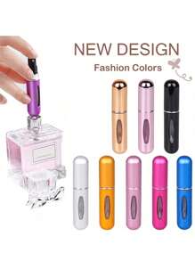 30-1 件香水可再填充瓶，高端喷雾瓶，保湿喷雾瓶，适用于香水和爽肤水，超细雾，方便旅行装迷你瓶 5ml - 彩色 - 查看 9