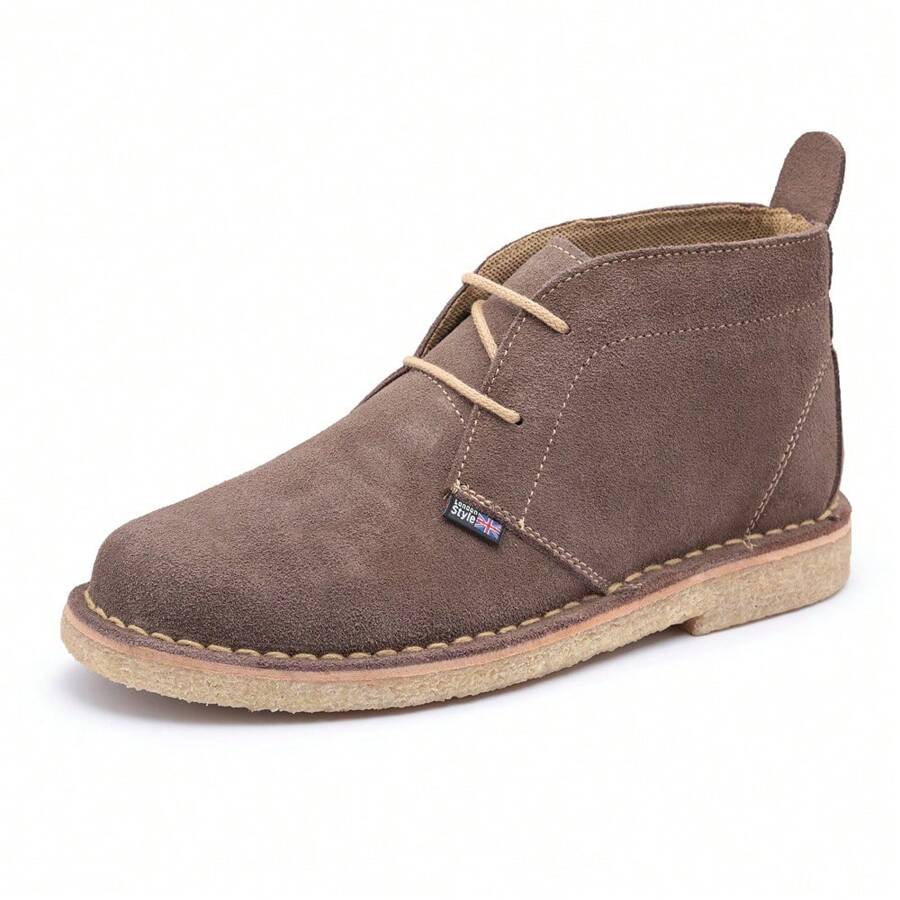 Camping Boot Rat Suede Leather Natural Crepe Sole - 摩卡棕 - 查看 1