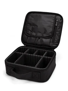 Makeup Case Salon Barber Tools Box Cosmetic Bag Brush Organizer And Storage Travel Box - Black - View 4