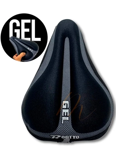 Capa De Banco Selim Bike Gel Silicone Confortável Tecido Respirável Com Ajuste De Tamanho Bicicleta de Academia Spinning Bmx Mountain Bikes