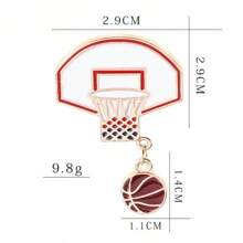 Personalized INS Basketball And Football Badge Pins, Cartoon Sports Souvenir Metal Badges For Bag And Clothes Decoration Best Gifts Birthday