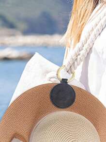 1 件磁性皮革遮阳帽夹，多功能棒球帽夹，户外帽子伴侣，旅行太阳帽夹，露营必备配件，手提包、背包、手提箱帽子收纳袋 - 彩色 - 查看 4