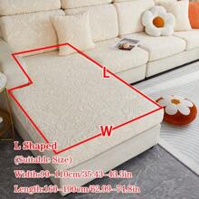 1pc Fleece Jacquard All Seasons Universal Dustproof Sofa Seat Cover, Pet-Friendly Spandex Sofa Cover To Protect Against Dirt & Scratches, Compatible With L-Shaped And 1/2/3/4-Seater Sofas. ( Sales)