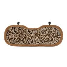 Almofada de assento de carro de pelúcia leopardo 1 peça, almofada de assento automotivo antiderrapante macia e confortável, adequada para a maioria dos carros no outono e inverno - Café - Ver 10