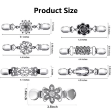 复古毛衣披肩夹复古开衫领夹正装衬衫胸针夹女装腰夹套装裤子束腰衣服腰夹，复古衬衫连衣裙开衫夹，毛衣披肩胸针套装新年情人节服饰配饰
