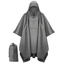 2 pièces/set Ponchos de pluie avec capuche et poches, Imperméable portable multifonction 3 en 1, Cape en PU imperméable, coupe-vent et anti-poussière, convient pour la randonnée, les voyages, le camping, la pêche, taille unisexe, plusieurs couleurs disponibles (sac de transport + imperméable avec poches)