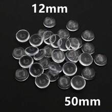 6-40mm Round Glass Cabochons Dome Transparent Clear Flat Back For Blank Bezel Trays Pedant Bracelet DIY Jewelry Making Accessories - Clear - View 14