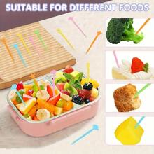 40/48/60 Stück süße Tier-förmige Lebensmittel-Picker Set, wiederverwendbare Obst-Gabeln und Bento Box Zubehör, ideal für Partys, Feiertage, Outdoor-BBQ, Zuhause, Schule, Apartment - Verschiedenfarbig - Übersicht 3