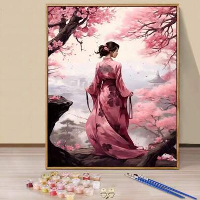 16x20英寸成人数码油画套装 - 丙烯颜料套装，含画笔，是家居装饰、生日、父亲节、母亲节、毕业典礼的完美礼物
