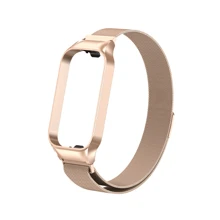 Correa compatible con Xiaomi Mi Band 8 Pulsera activa para MiBand Banda inteligente 8 Activa Correa de metal de acero inoxidable compatible con la correa Redmi Band 2