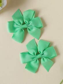 2pcs/Set 3-Inch Multicolor Bowknot Hair Clips, Fashion Hair Accessories For Girls, Suitable For Teenagers, Holidays, Parties, School - A - View 27