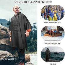 2 pièces/set Ponchos de pluie avec capuche et poches, Imperméable portable multifonction 3 en 1, Cape en PU imperméable, coupe-vent et anti-poussière, convient pour la randonnée, les voyages, le camping, la pêche, taille unisexe, plusieurs couleurs disponibles (sac de transport + imperméable avec poches)