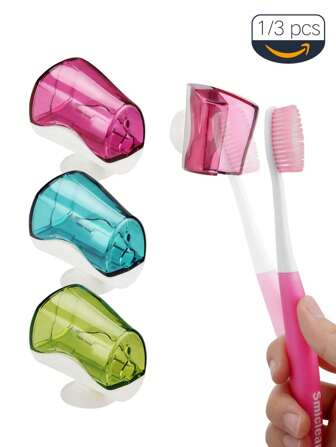 1/3 Pcs Portable Toothbrush Head Cover Case Storage Box, Toothbrush Protector Cap Holder, Bathroom Accessories For Family And Business Travel And Daily Use And Outdoor