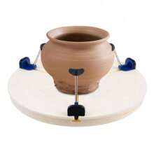 Portable Pottery Machine Turntable Clamp Pottery, Ceramic Pottery Trimming Turntable Tools Sculpting Clamp Repair Tools For Ceramic Beginners Professionals - trắng - Xem 4
