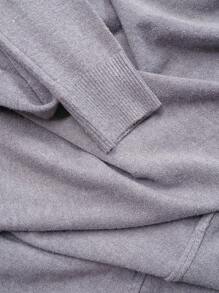 Suéter Largo Cardigan Con Capucha