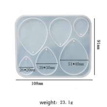 DIY Geometric Earrings Necklace Crystal Droplet Mold Pendant Mold Silicone Jewelry Mold Set For Women, 1-Piece Set Silicone Earring Mold - Silicone Mold - View 2