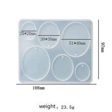 DIY Geometric Earrings Necklace Crystal Droplet Mold Pendant Mold Silicone Jewelry Mold Set For Women, 1-Piece Set Silicone Earring Mold - Silicone Mold - View 3