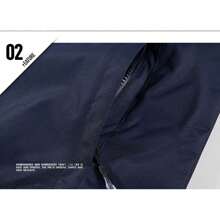 Chaqueta Casual Rompevientos Y Impermeable Para Hombre - Negro - Ver 6