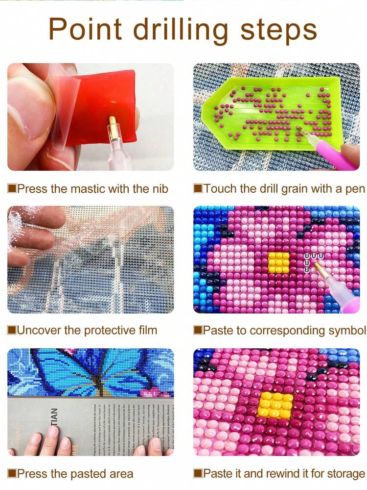 Bộ tranh khảm kim cương 5D DIY, Người phụ nữ trong mưa, Tác phẩm nghệ thuật kim cương Trang trí tường nhà, Món quà tuyệt vời cho bạn bè vào dịp Giáng sinh, Halloween, Lễ tạ ơn - Đen và trắng - Xem 6