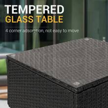 Devoko 5 Pieces Patio Furniture Sectional Outdoor PE Rattan Wicker Lawn Conversation Cushioned Garden Sofa Set - Beige - View 5