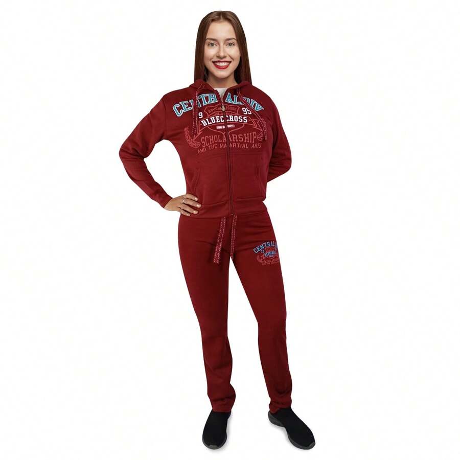 Plush Pants Set With Stretch 2 Pieces - Red - View 1