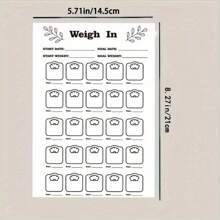 20 张 A5 健身计划表 - 成人减肥和锻炼追踪激励日记、目标设定和进度记录 - 黑與白 - 查看 2