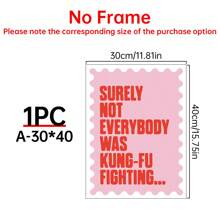 1 Poster Canvas, Trích dẫn, Tất nhiên không phải ai cũng là võ sĩ Kung Fu, Đường viền sóng, Trích dẫn vui nhộn có thể in, In nghệ thuật treo tường phòng khách, Trang trí tường phòng ngủ, Trang trí phòng gia đình, Không khung - Nhiều màu - Xem 10