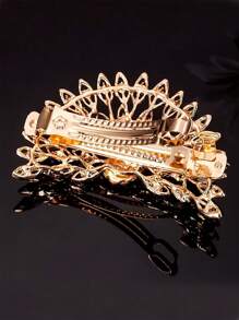 1pc Hair Clip For Women, Peacock Rhinestone Spring Clip For The Back Of The Head, Horizontal Clip For Hair Clip, High-End Hair Accessory, Ponytail Clip, Versatile Hair Clip, Hair Accessories, Edge Clip, Hair Accessory, Headband, Rhinestone Hair Clip,The Position Of The Colored Diamond Is Random And Not Fixed