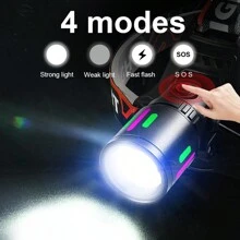 The Most Powerful 30W LED Rechargeable Flashlight LED Headlamp Camping Headlamp Strong Light Using 18650 Battery Hunting Headlamp Hiking Front Lantern, Camping Accessories